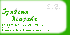 szabina neujahr business card